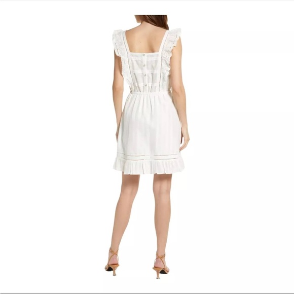Scotch & Soda Eyelet Ruffle Organic Cotton Pinafore
Dress White Size Small S - Picture 7 of 12